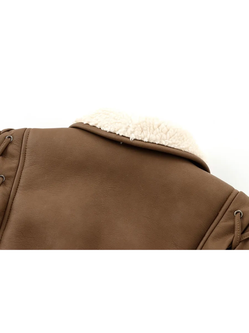 Дубленка искусственная с поясом