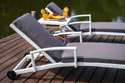 Комплект для отдыха из искусственного ротанга MILANO белый