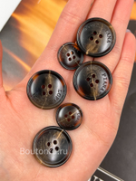 Пуговицы ЛП. коричневые с прожилками