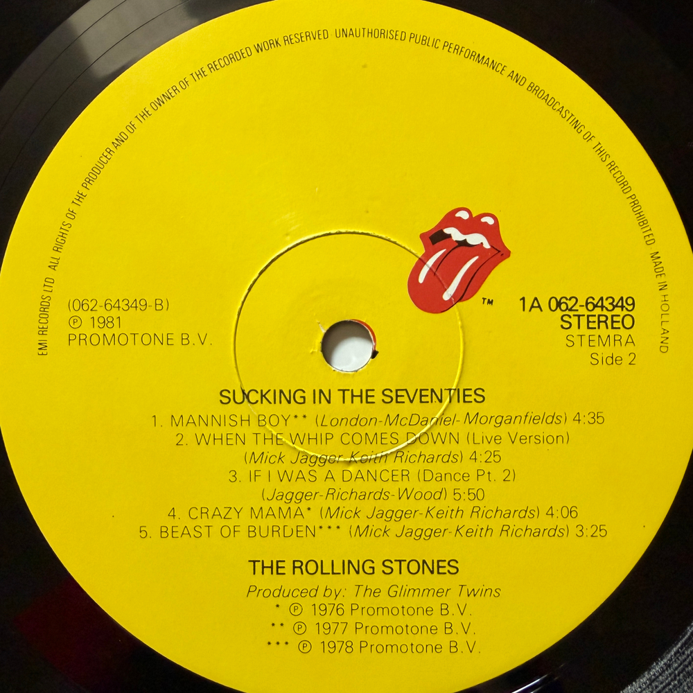 The Rolling Stones ‎– Sucking In The Seventies (Голландия 1981г.) Т
