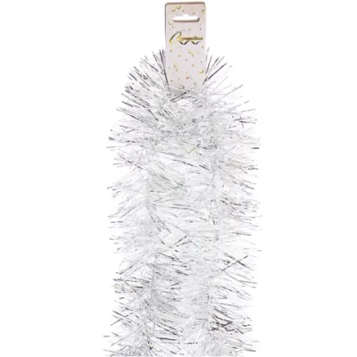 Мишура «Зимняя сказка» 2м, 9 см, Белый/Серебро