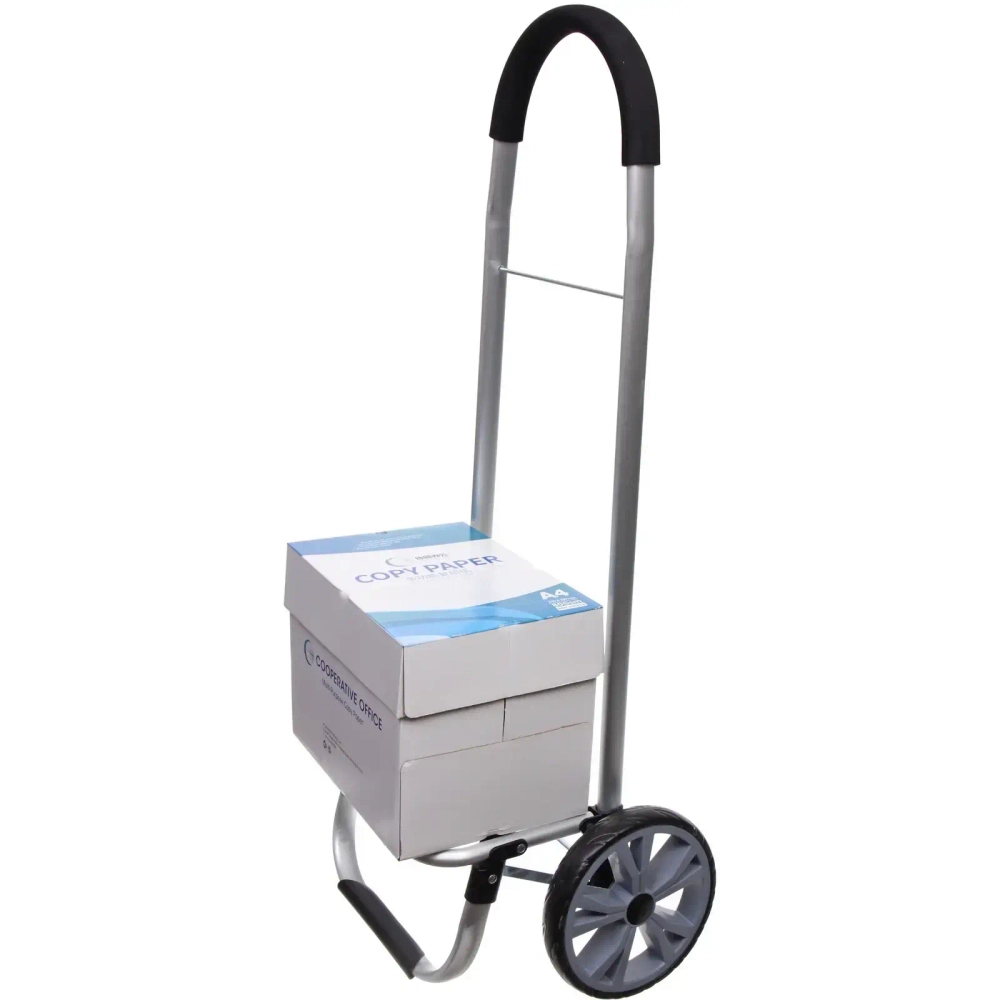 Тележка хозяйственная с сумкой (100*40*35см, колеса 21см,грузоподъемность до50 кг) HQ черная