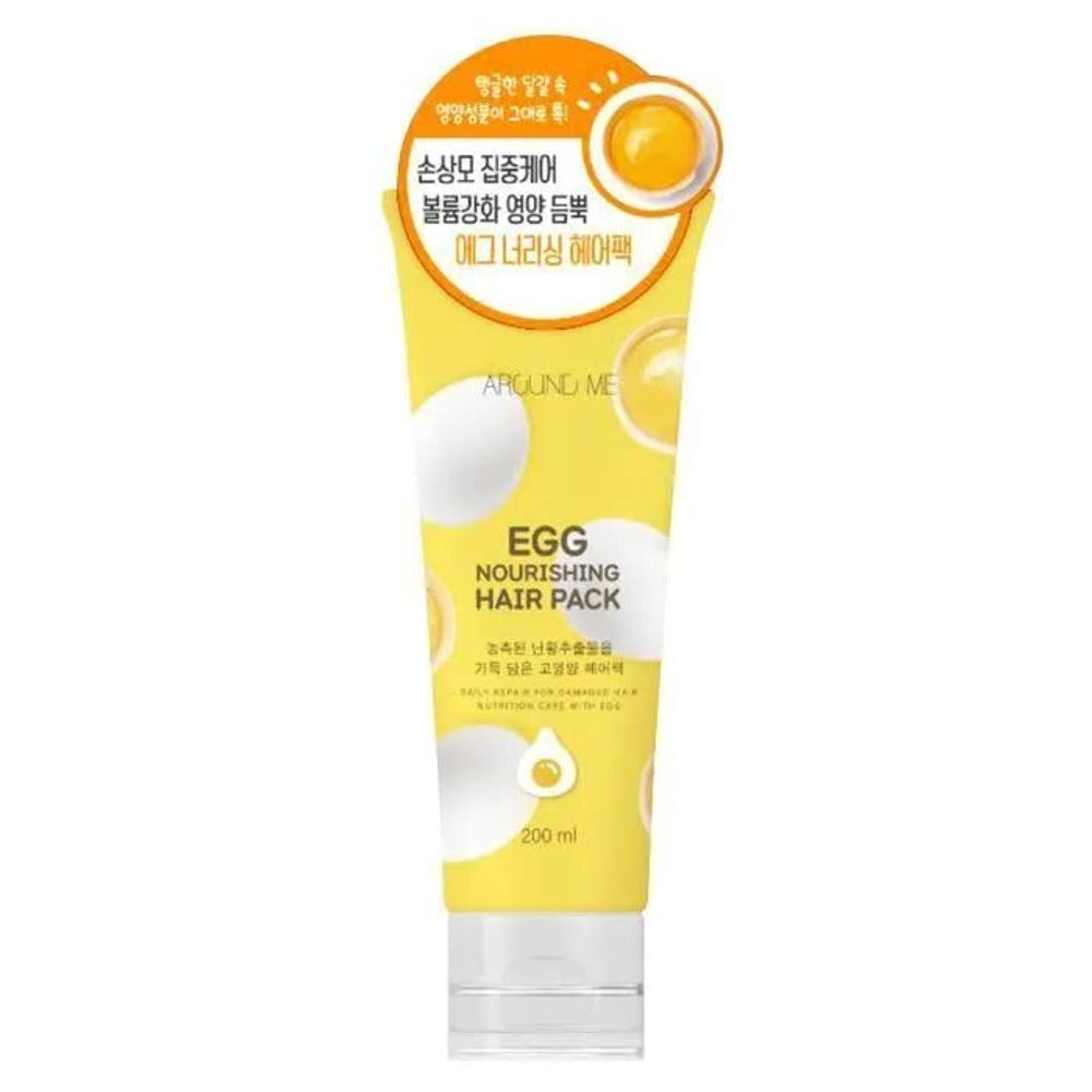 Welcos Питательная маска для сухих волос с яичным экстрактом Around Me Egg Nourishing Hair Pack, 200