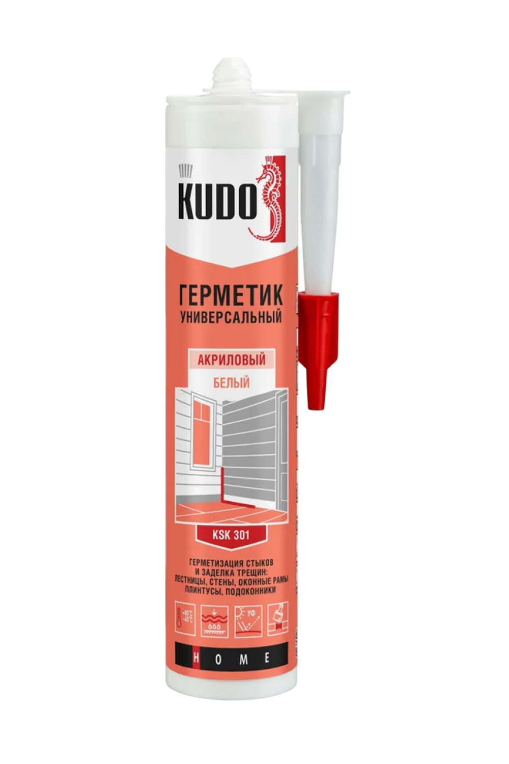 Герметик "KUDO" акриловый универсальный белый 280мл KSK-301