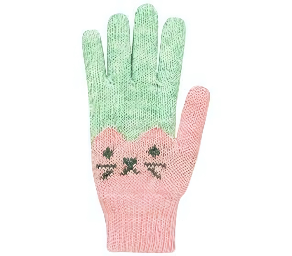 Перчатки "Кот Обормот" розовый/белый р.14, 1 шт.