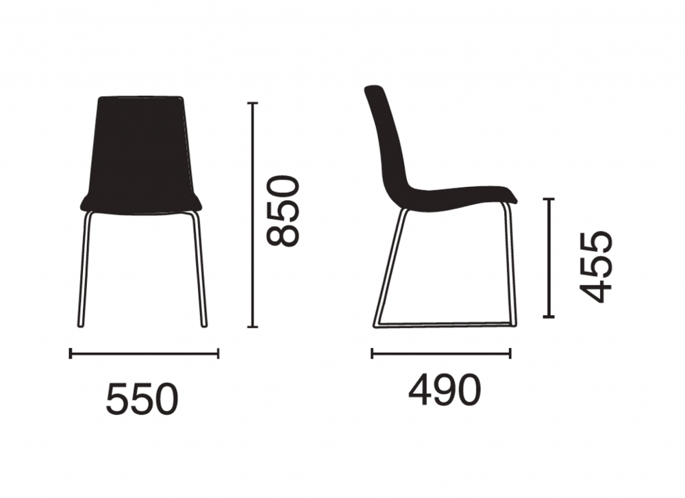 Стул пластиковый на полозьях Papatya X-Treme SD Sled