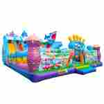 Коммерческий надувной батут «В гостях у акулы», 18*10*7 м