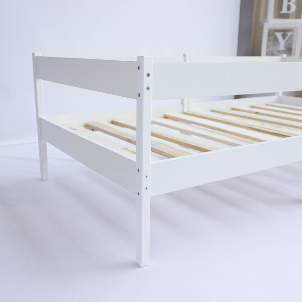 Кровать подростковая "Малютка ЛД" 160*80 см., белая/белая (СЧ)