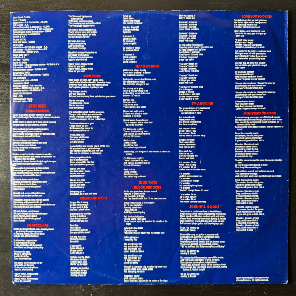 Judas Priest - Ram It Down (Голландия 1988г.)