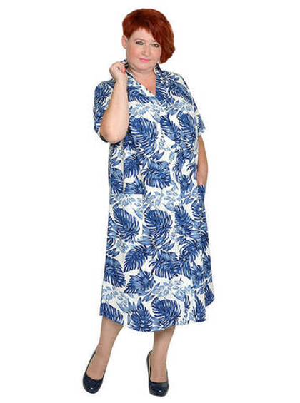 Платье-рубашка Синий лес