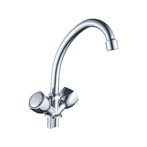 Смеситель для кухни 1/2 кер CN4009-2 CRON высокий пов. излив, п/гайку, ХРОМ