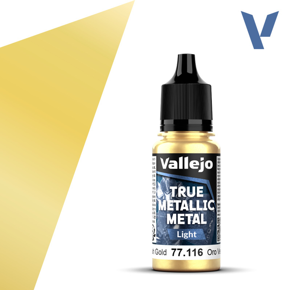 Vallejo True Metallic Metal - Greenish Gold (Light)