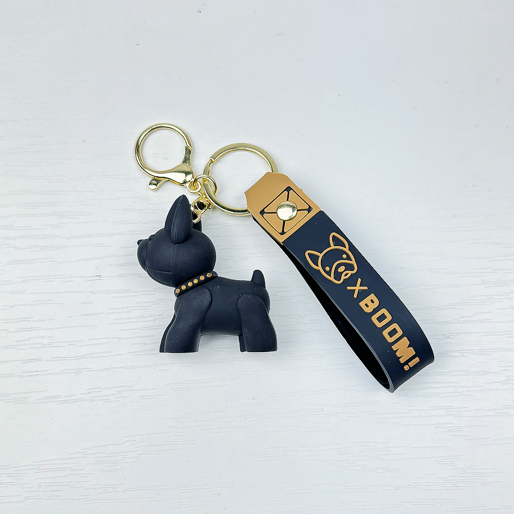 Брелок силикон Собака Блэк