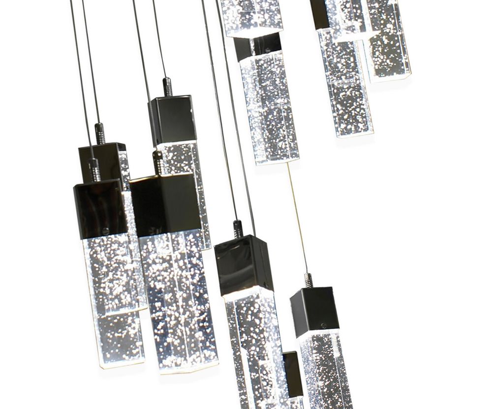 Люстра каскадная Аква хром d50 h500 PowerLed 75W (4000K)