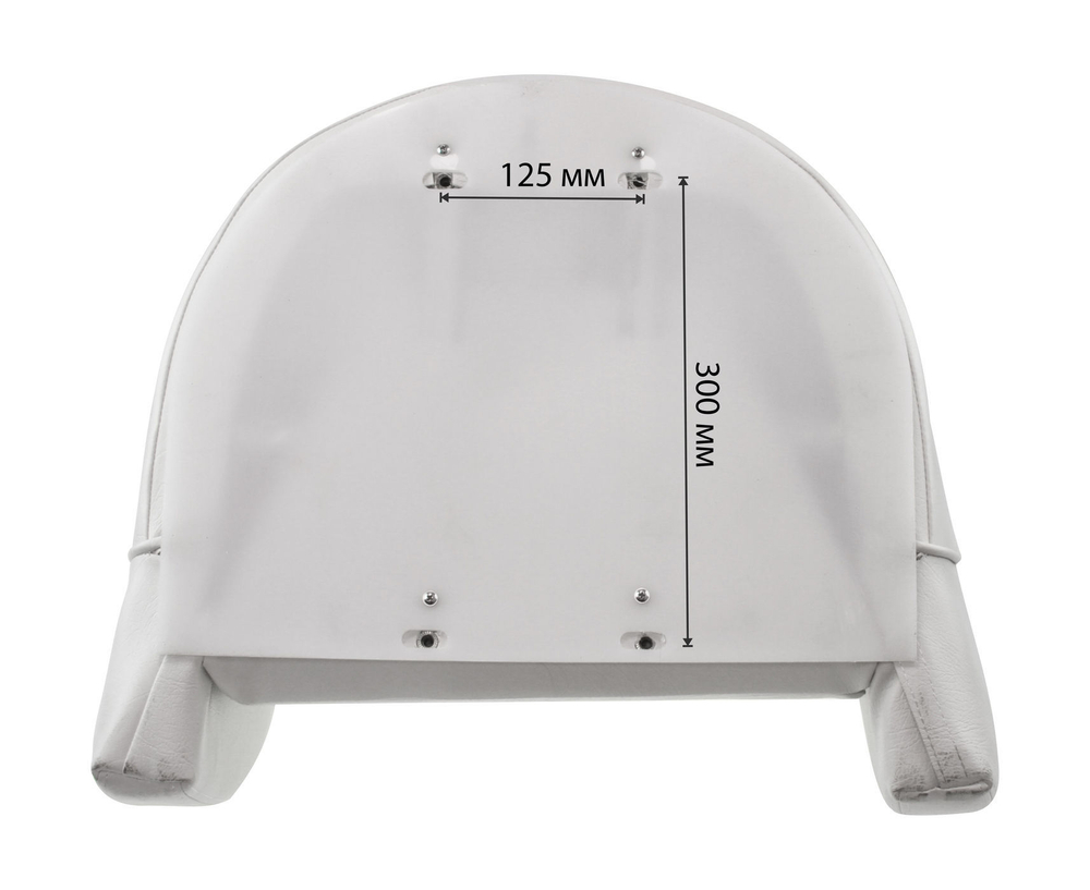 Кресло ROMEO мягкое, подставка, обивка белый винил, синий шов