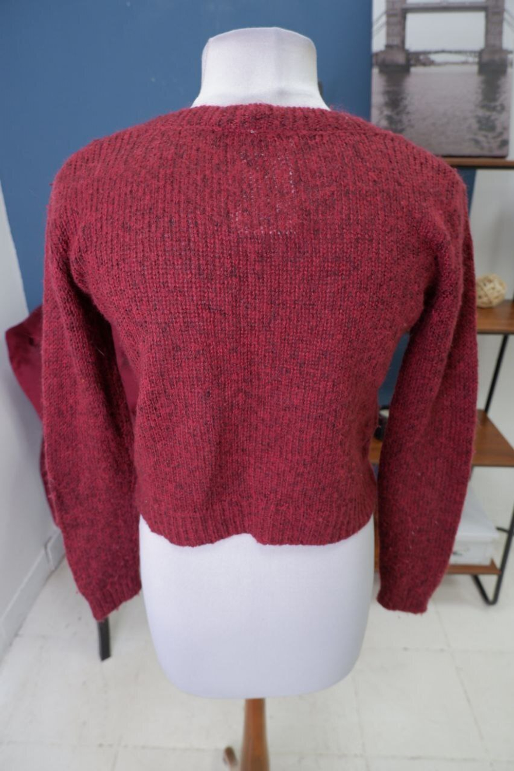 Свитер бордовый теплый 40 размер