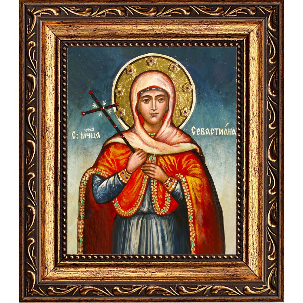 Севастиана Гераклейская святая мученица. Икона на холсте.