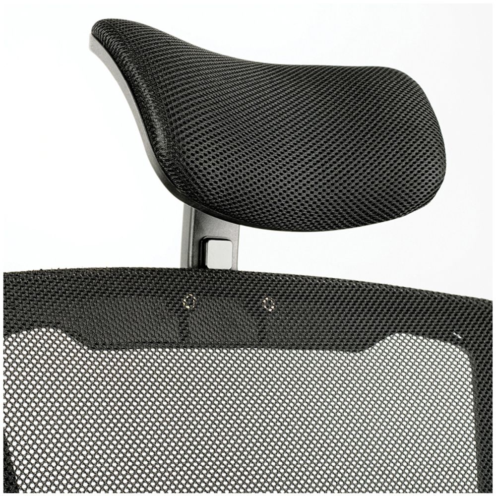 Кресло руководителя Helmi HL-E31 "Ergo", рег. подгол. и пояс. упор, мех. кач. "Люкс", ткань черная