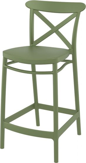 Стул пластиковый полубарный Cross Bar 65
