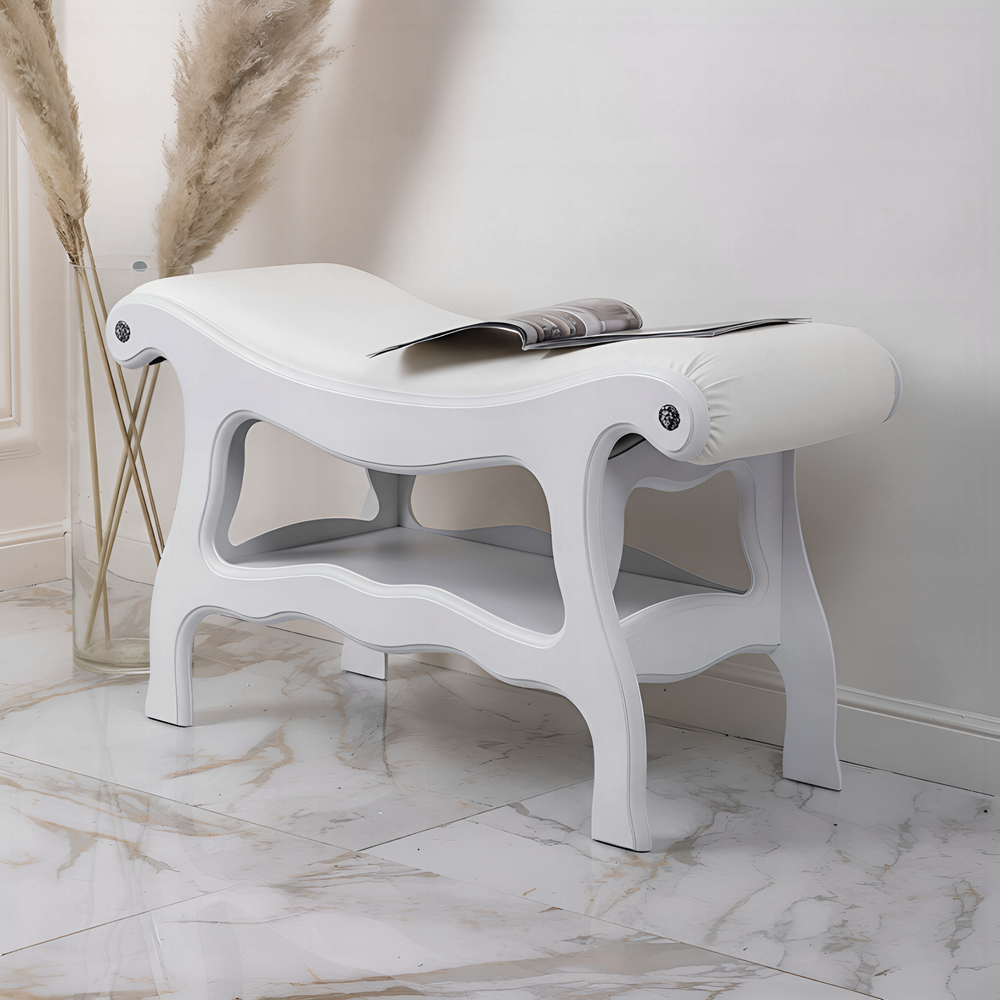 Скамья Сорренто 2 Орех Айс Белая