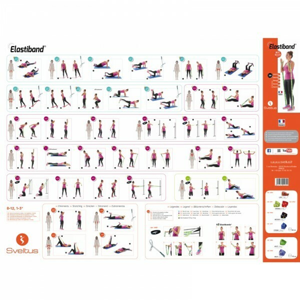 Эспандер Sveltus Elastiband Multi Original 10 кг зеленый, постер/ упаковка