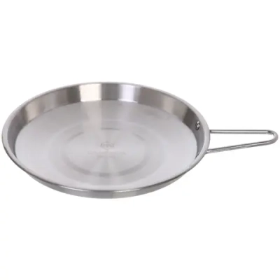 Тарелка походная металлическая с ручкой 24*3см