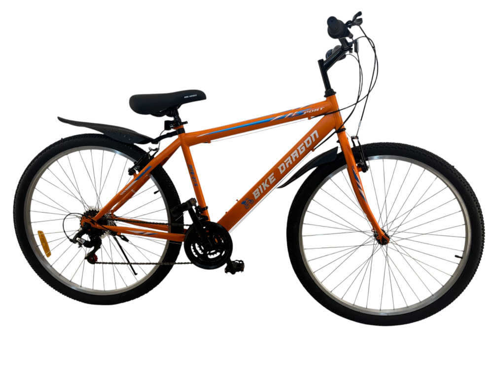 Велосипед Bike Dragon 26" 21скор (ст.рама,SunRun, Жесткая вилка, тормоз V-brake) BD-1-26-4 оранжевый