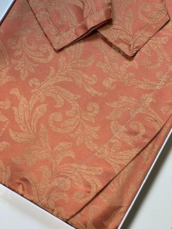 Скатерть 170х270 и 12 салфеток Gamba 9811 Corallo коралловая