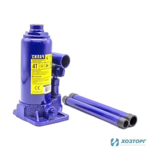Домкрат бутылочный 4т, 180-350мм СИЛАЧ