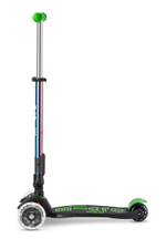 Самокат Maxi Micro Deluxe LED складной, неохром зеленый