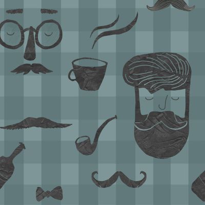 мужской борода усы