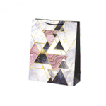 Пакет подарочный бумажный Alingar, (М) 18х24х8,5 см, вертикальный, "Геометрия", мат. ламинация, тиснение, ассорти