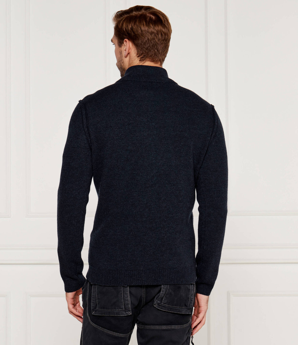 Хлопковый свитер Aeronautica Militare - темно-синий(MA1389L415)