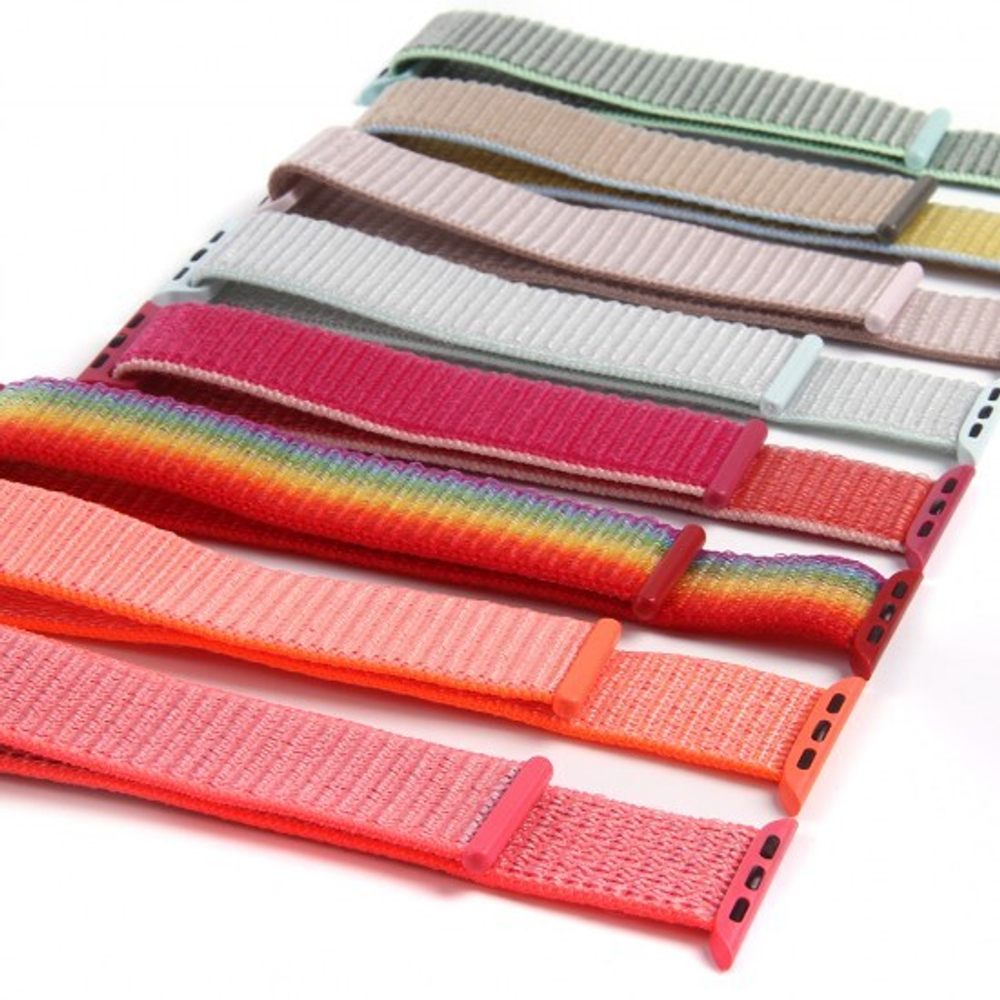 Нейлоновый ремешок для Apple Watch 38/40мм, 011802 Синий + голубой