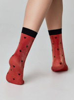 CONTE FANTASY Сияющие носки с объемными рисунками «Hearts»