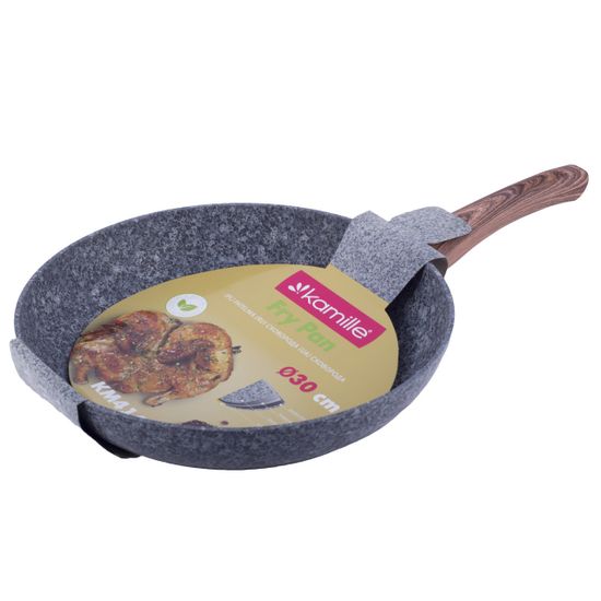 Сковорода 30 см. из алюминия Kamille KM-4164 с гранитным покрытием