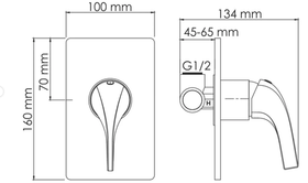 Смеситель для душа WasserKRAFT Sauer 7151