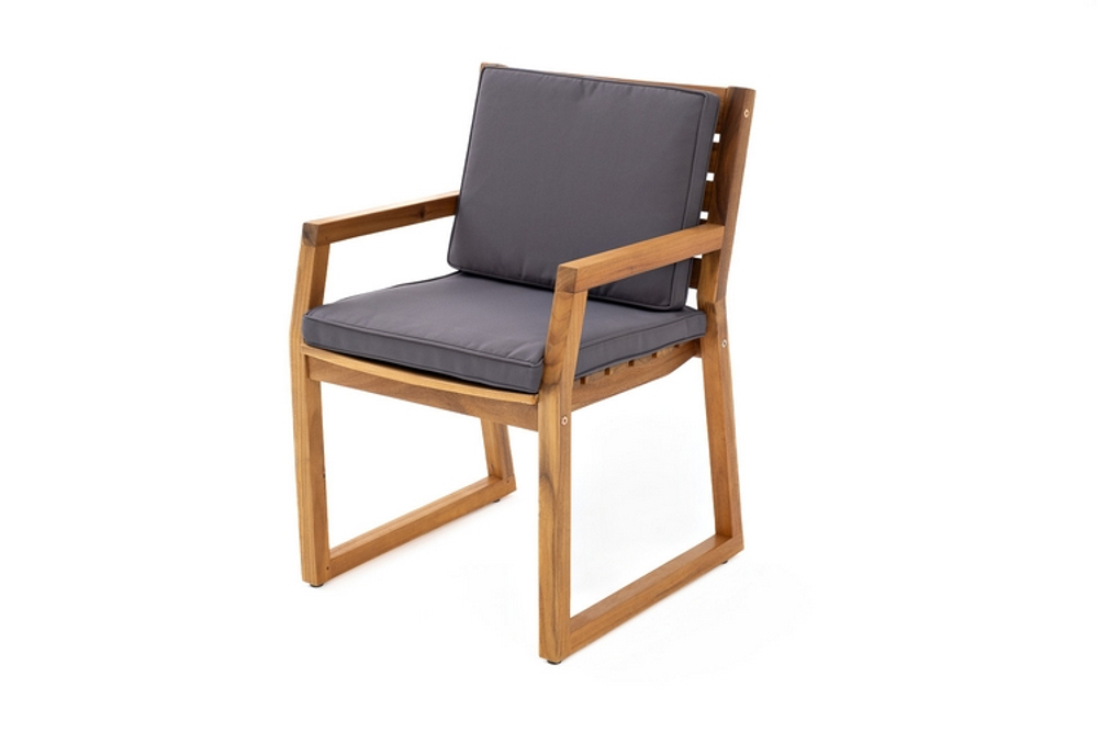 Стул садовый из акации Joygarden МОДЕНА, Natural Teak, серый