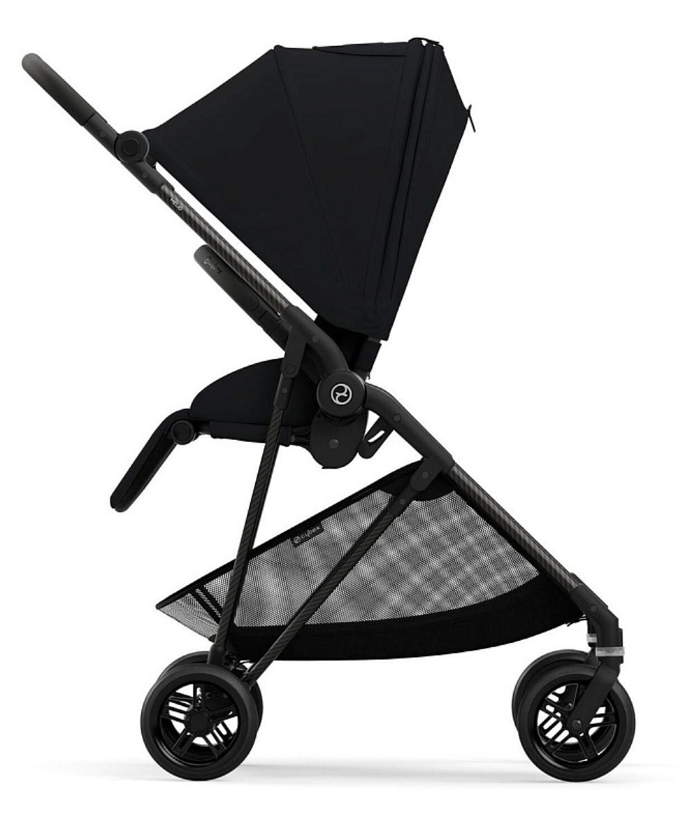 Прогулочная коляска Cybex Melio Carbon Magic Black с дождевиком