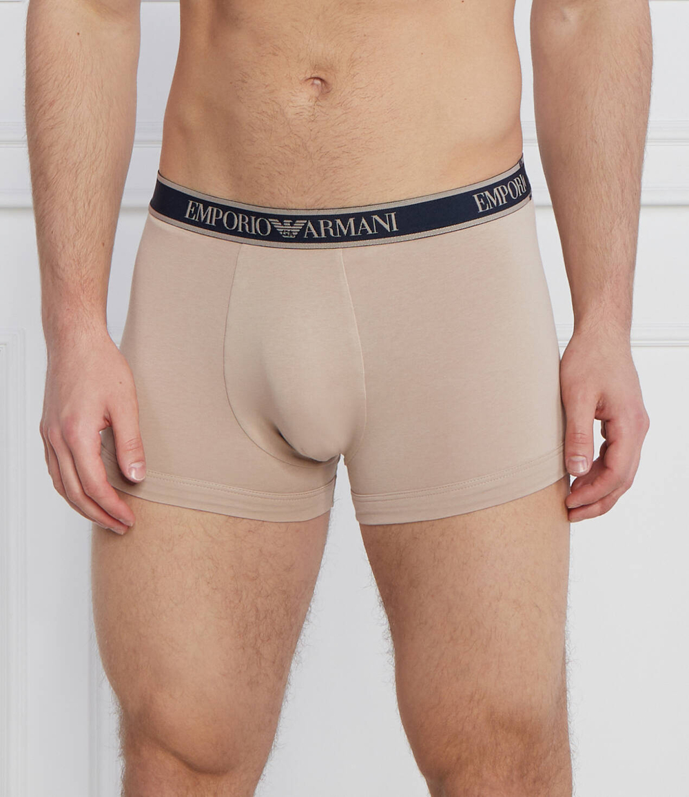 Трусики-боксеры 3шт. Emporio Armani - бежевый(111357 3F717)