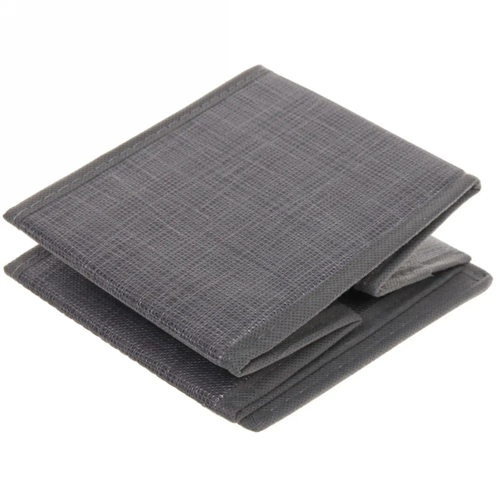 Короб - органайзер складной для хранения вещей «ФЛЭТ», цвет тёмно - серый, 15*15*13см