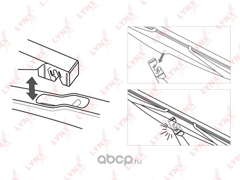 Щетка стеклоочистителя задняя BMW X3(E83) 2.0D-3.0 04 Citroen C4 Picasso 1.6-2.0D 06 Ford Focus II 1.4-2. (LYNXauto)