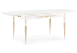 Стол деревянный Woodville Бевье молочный, золото