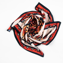 Шейный платок «Карельская рысь», 70×70 см