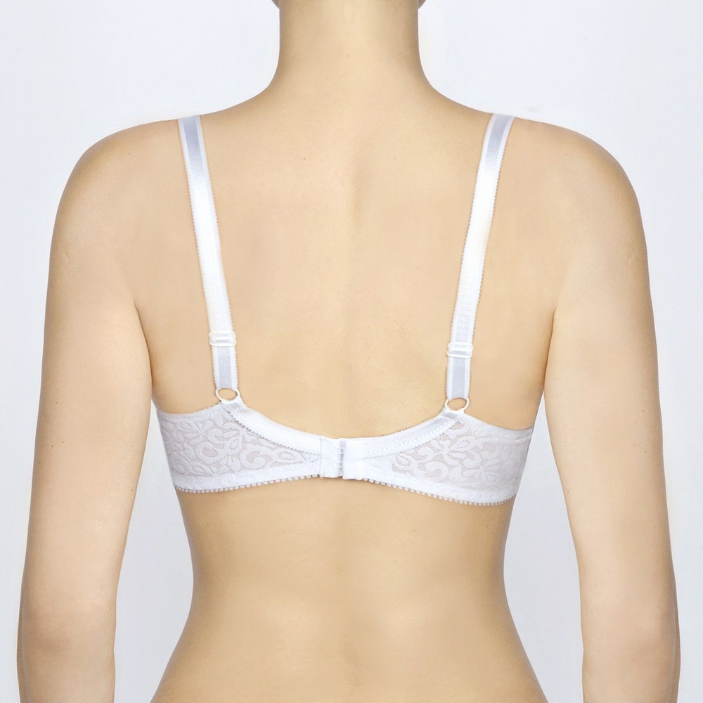 Кружевной бюстгальтер с формованными чашками на тонком поролоне (Размер: 70D) (Цвет: черный с бежевым)