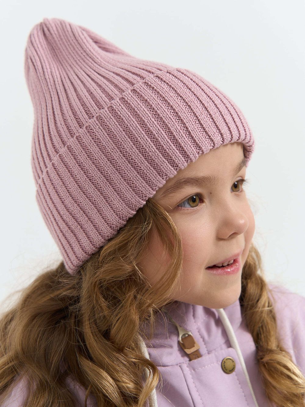Шапка хлопковая однослойная "Пудра"