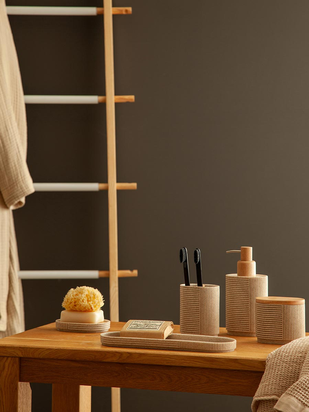 Стакан для зубных щеток Dune, песочный