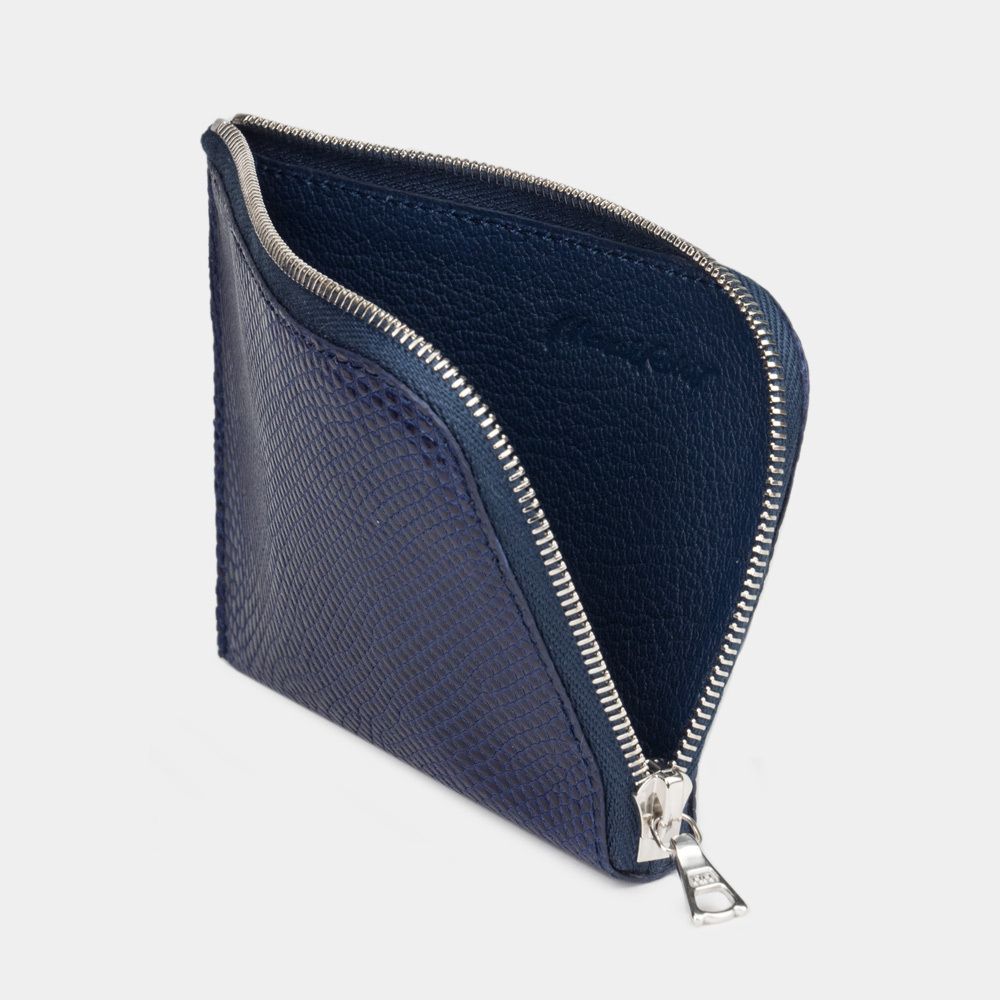 Мини-кошелек кожаный Aven синего цвета