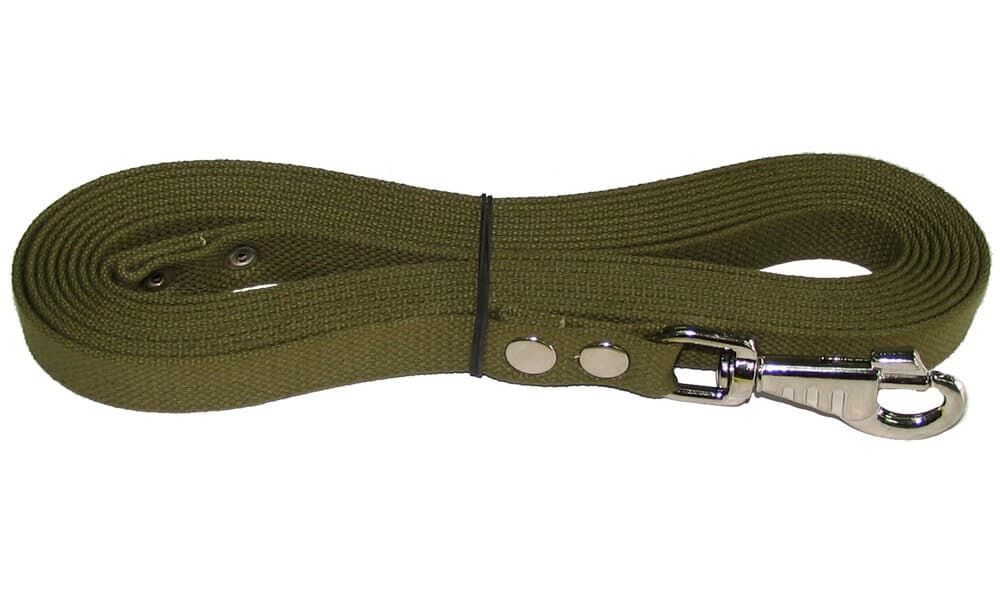 Поводок брезентовый ширина 20 мм, длина 1.5 м, со стальным карабином (Каскад) Поводок брезентовый ширина 20 мм, длина 1.5 м, со стальным карабином (Каскад)