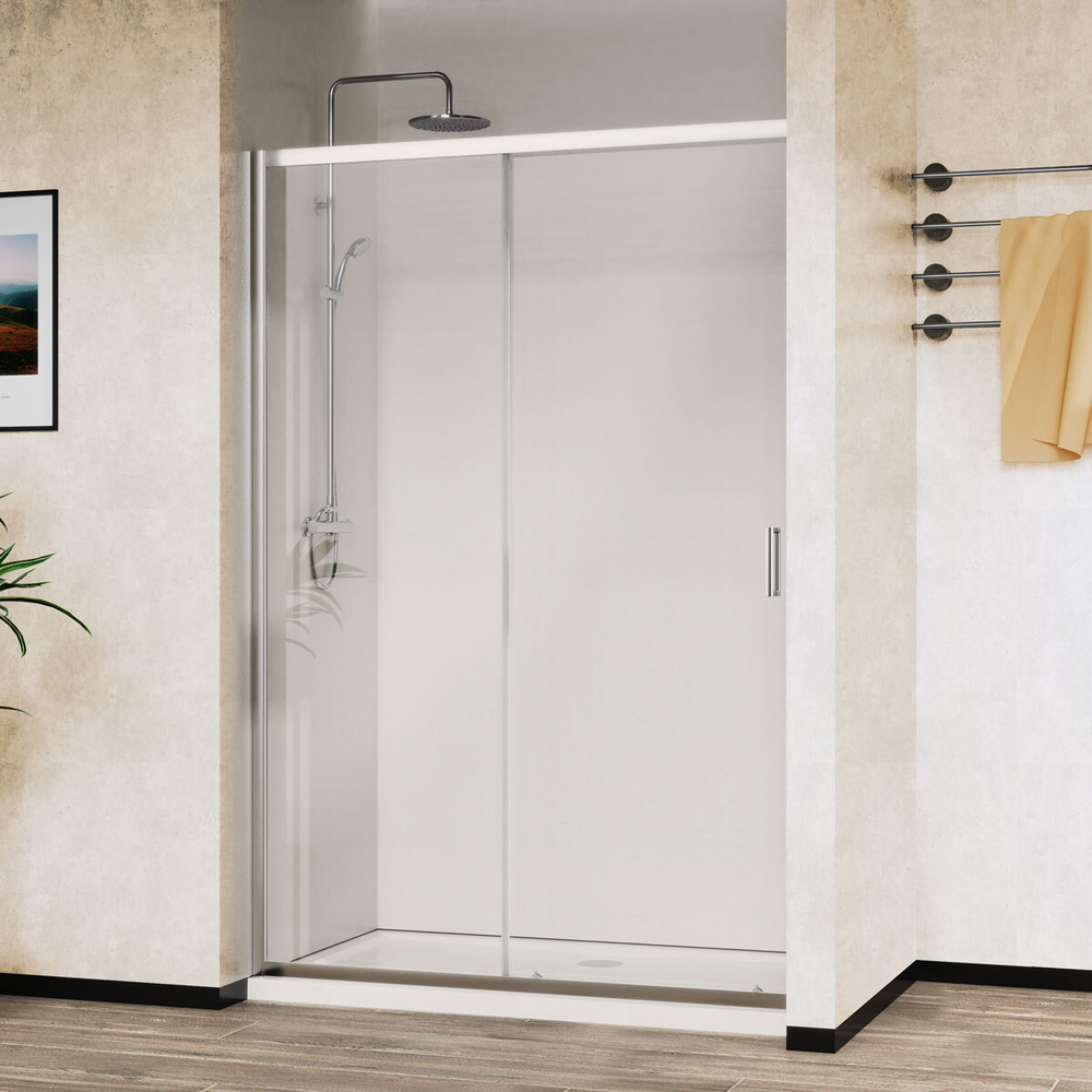 Душевая дверь City VDS-5CT140CL, 1400, хром, стекло прозрачное